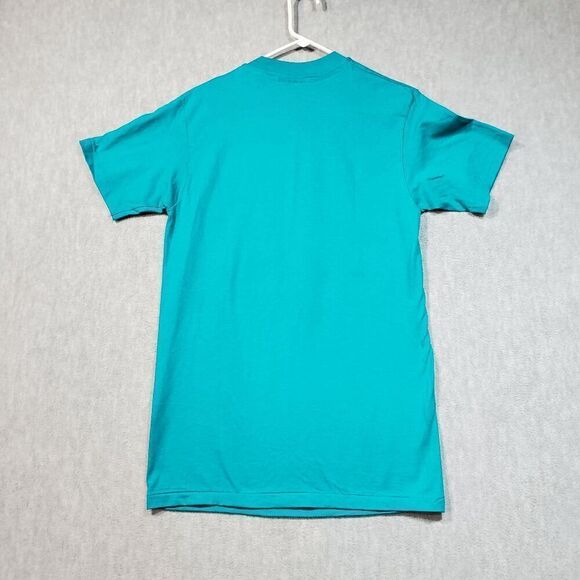 St. Thomas Shirt Mens Medium Green Graphic Fish Print Crewneck Hanes Vintage Tee - Picture 7 of 8